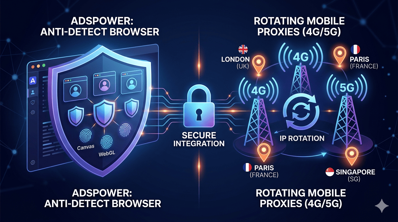 The Synergy Between AdsPower and 4G/5G Mobile Proxies