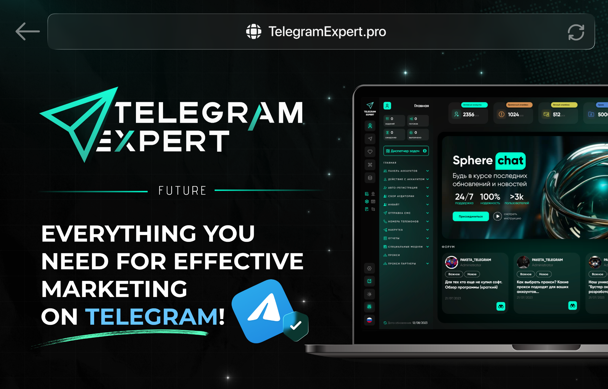 Telegram Expert Pazarlama Yazılımı Kontrol Paneli Genel Bakış