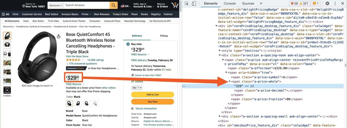Amazon Ürün Fiyatı Seçicisini İnceleme